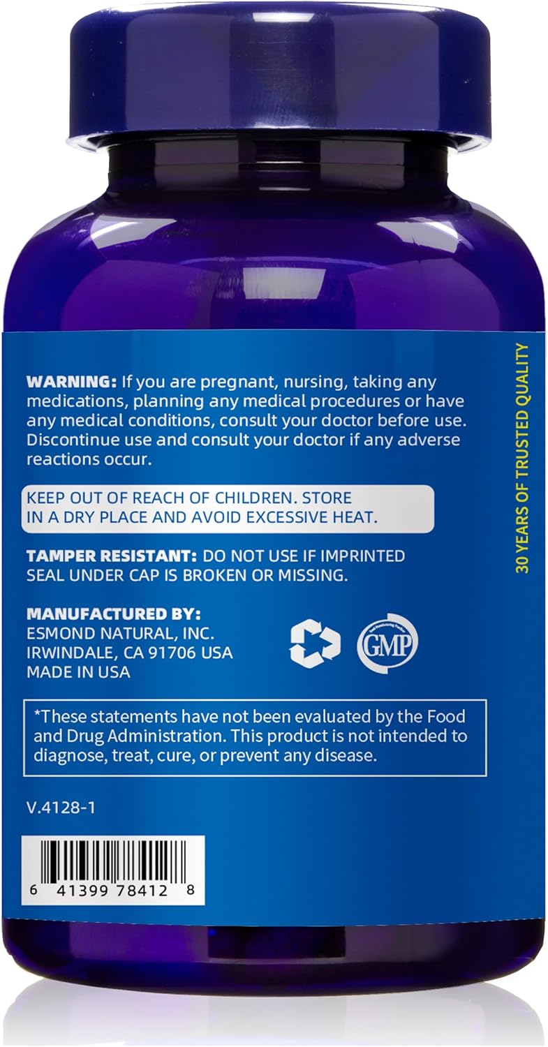 3 Pack Esmond Natural Calcium 600mg and Vitamin D 125IU Tablets - Maintain Health, Regulate Physical Function - GMP Certified - Made in USA - 180 Tablets
