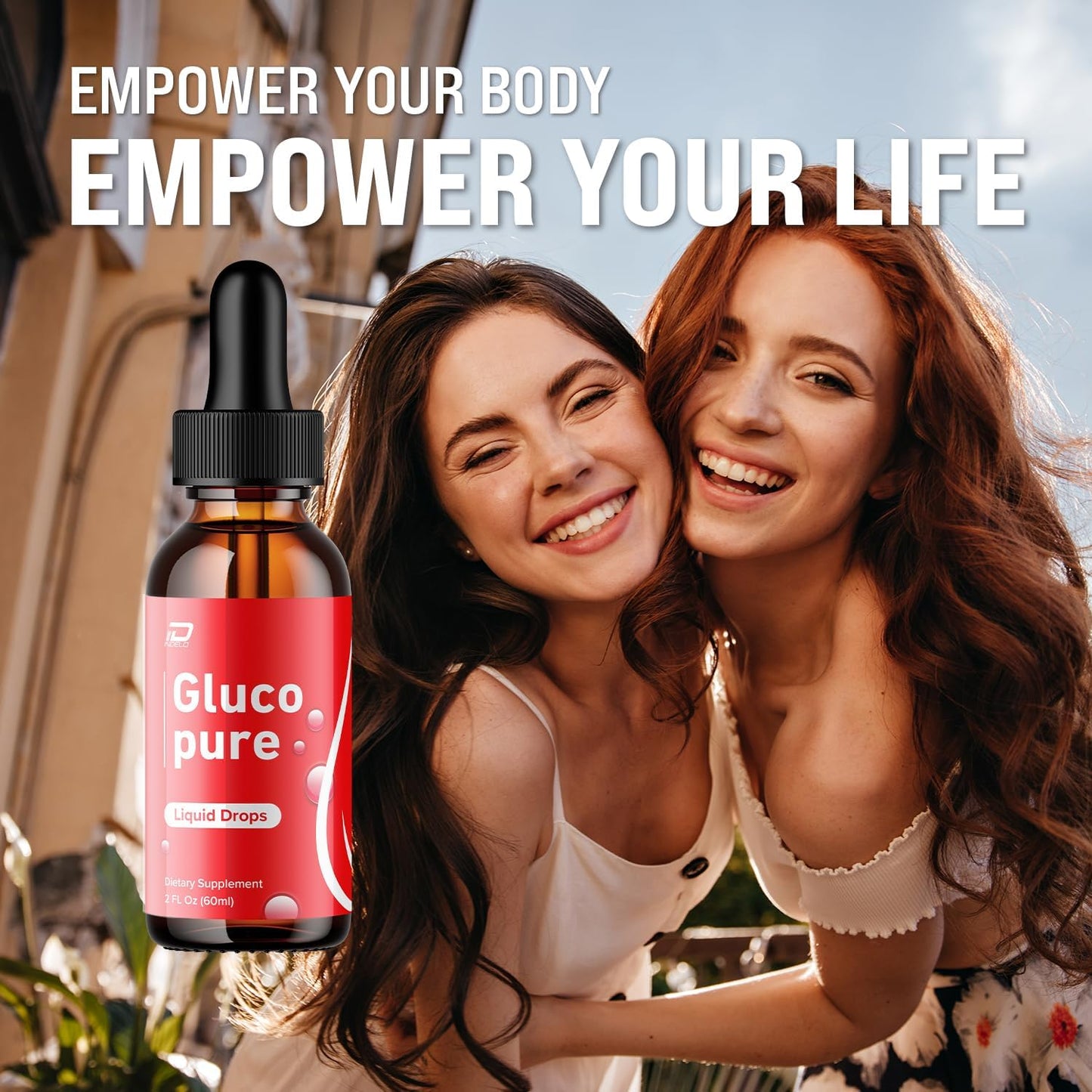 3-Pack GlucoPure Liquid Drops - Extra Strength Gluco Formula - Healthy Dietary Supplement Drops - 3 Month Supply