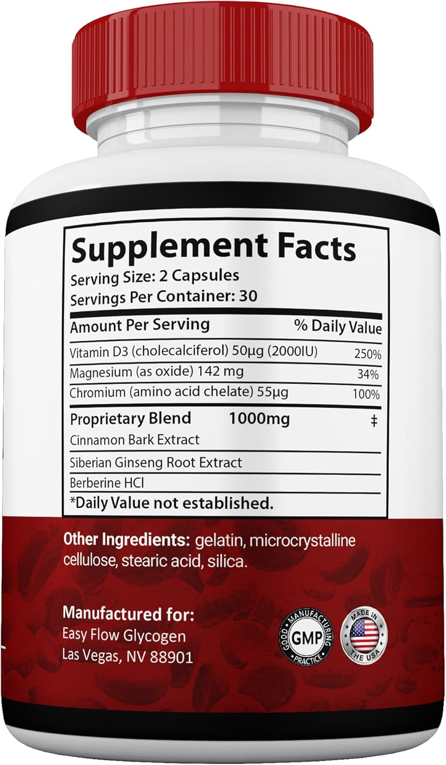 3 Pack Gold Nutra EasyFlow Blood Support Capsules with Easy Flow Glyco Pills and Glyco Optimizer Capsules - Glycogen Supplement for 3 Months