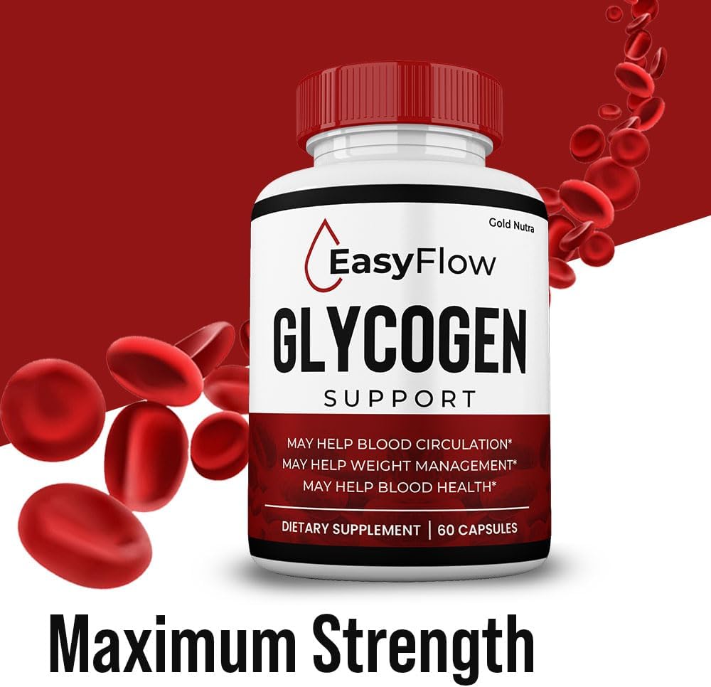 3 Pack Gold Nutra EasyFlow Blood Support Capsules with Easy Flow Glyco Pills and Glyco Optimizer Capsules - Glycogen Supplement for 3 Months