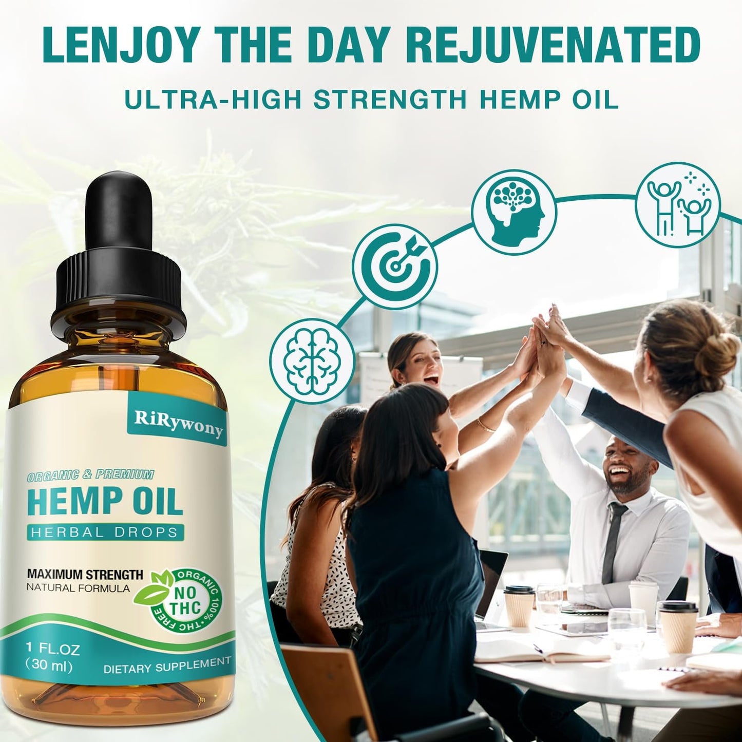 3-Pack High Potency Organic metabolism booster Oil Drops for Adults - Natural Relaxation & Good Mood - Maximum Strength Tincture with Vegan Ingredients