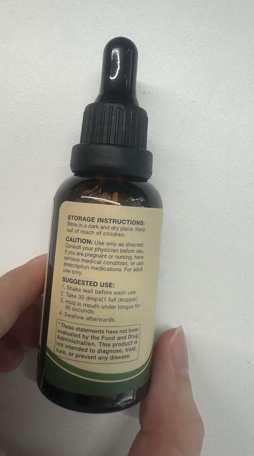3-Pack High Potency Organic metabolism booster Oil Drops for Adults - Natural Relaxation & Good Mood - Maximum Strength Tincture with Vegan Ingredients