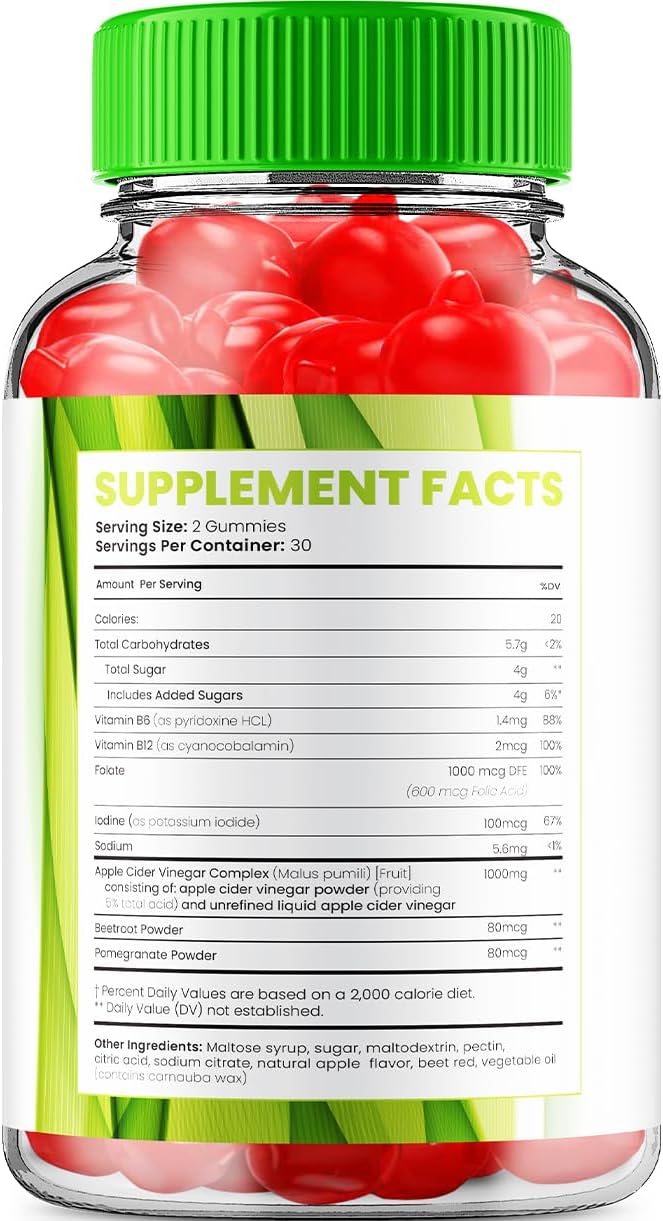 3-Pack Keto Direct ACV Gummies with Vitamin B12 - 1000MG Apple Cider Vinegar Gummies for Keto Diet Support
