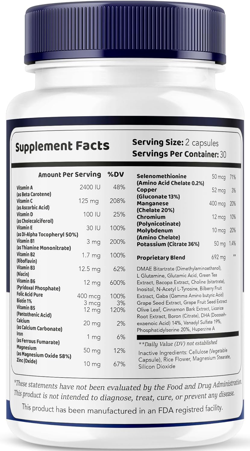 3 Pack LIVORKA Memoforce Brain Supplement Capsules - 180 Pills for 3 Months, Reviews & Benefits Included