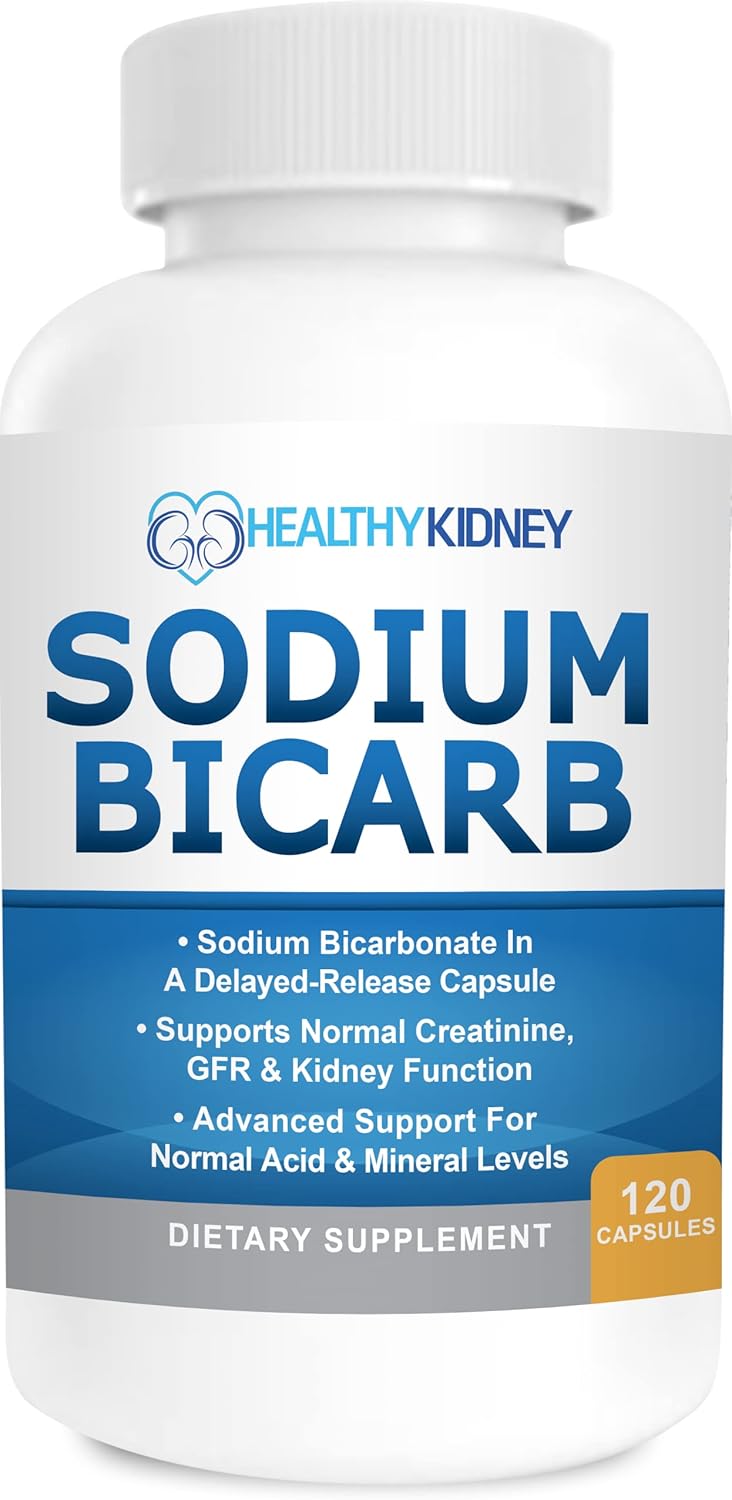 3 Pack Natural Kidney Cleanse & Detox with Sodium Bicarbonate Capsules - Supports Normal Kidney Function & Health, 60 Capsules