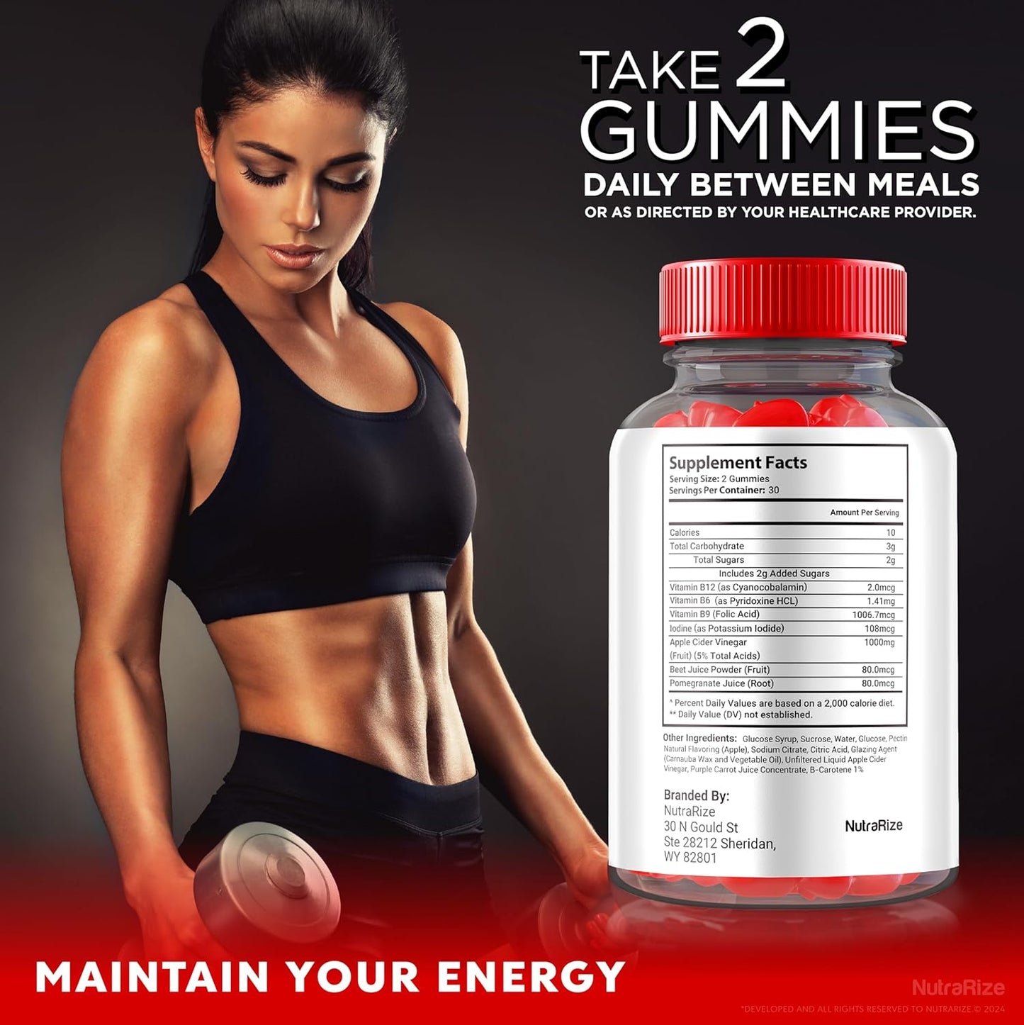 3-Pack NutraRize Activ Boost Keto ACV Gummies - Advanced Slimming Formula Supplement with Maximum Strength - 180 Gomitas Reviews