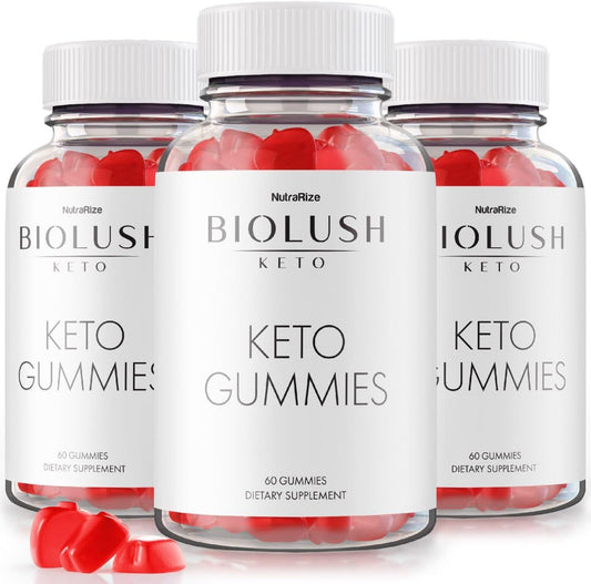 3 Pack NutraRize Biolush Keto Gummies - Advanced  Slimming Formula  Support with ACV - Maximum Strength Supplement - 180 Gummies