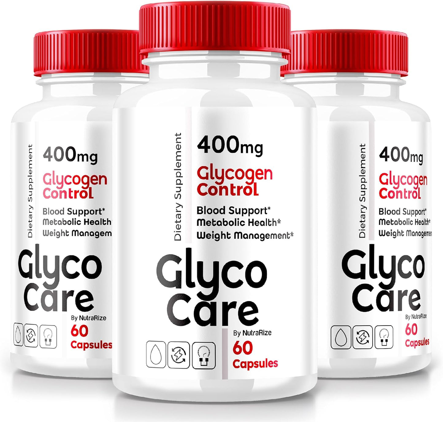 3 Pack NutraRize Glyco Care Capsules - Advanced Blood Support Supplement for Overall Wellness - All Natural Formula with Maximum Strength - 180 Capsules