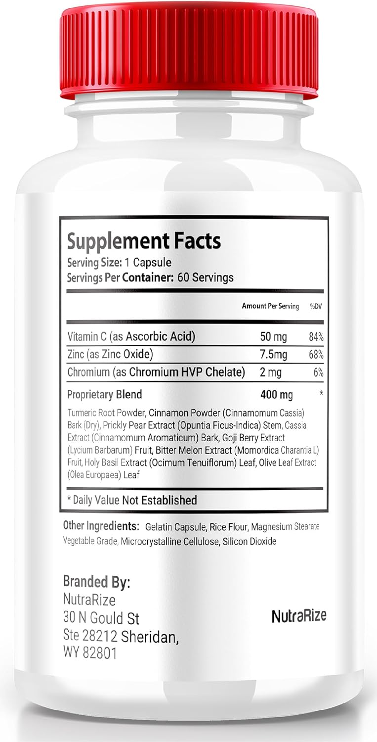 3 Pack NutraRize Glyco Care Capsules - Advanced Blood Support Supplement for Overall Wellness - All Natural Formula with Maximum Strength - 180 Capsules