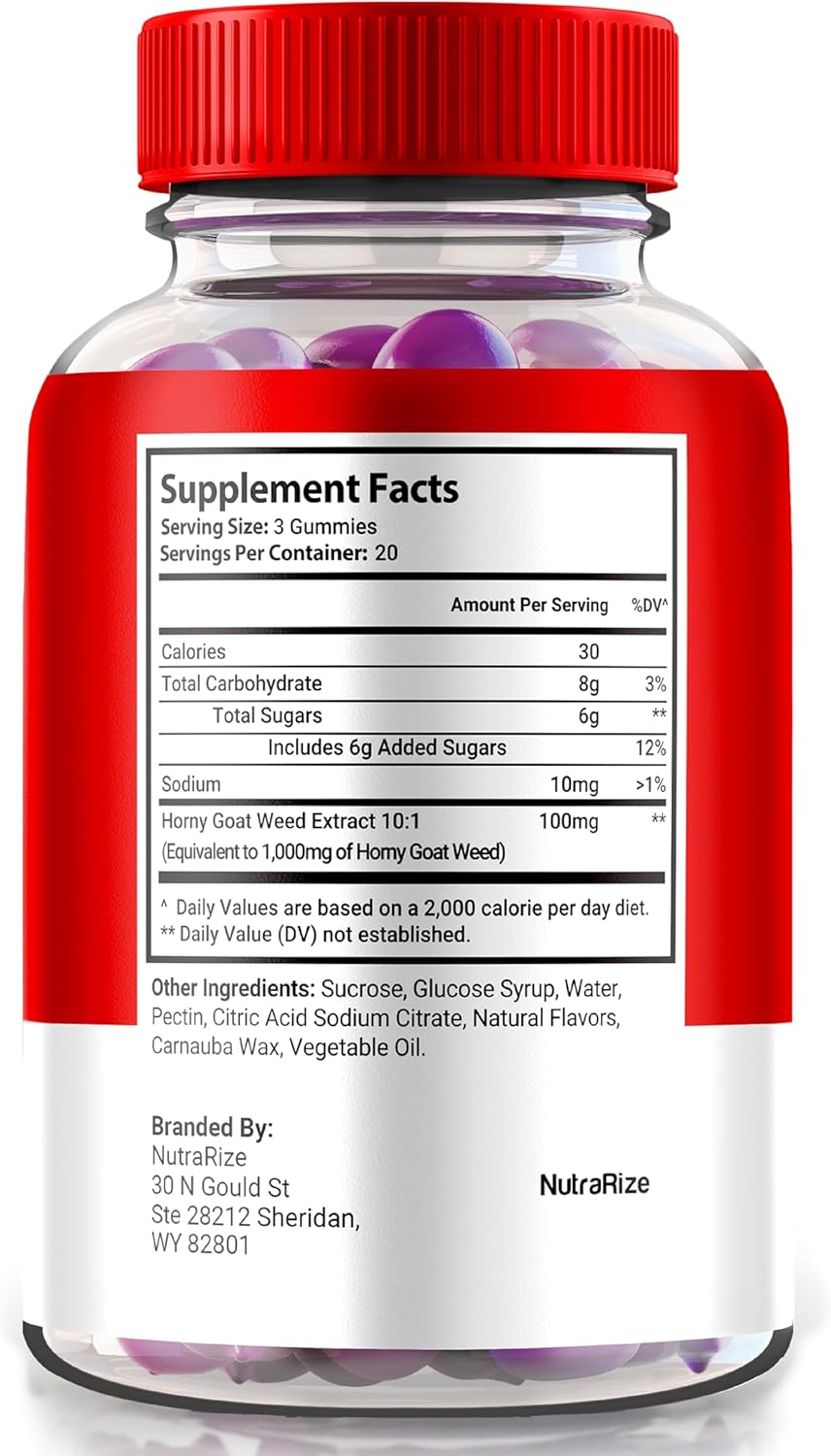 3 Pack NutraRize Ultra Male Gummies - 1000 MG Vitamin Gummies for Daily Performance & Health Boost - Official Reviews (180 Gummies)