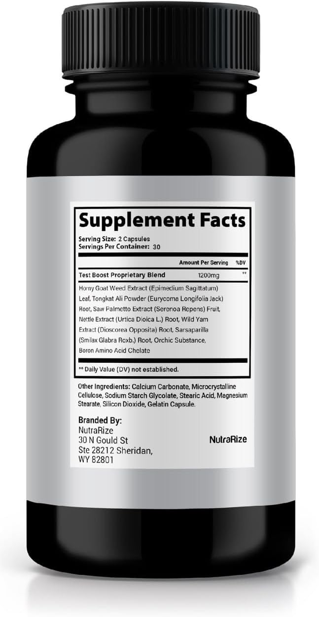 3 Pack NutraRize Virility7 Capsules for Men - Complete Daily Formula for Wellness and Peak Performance, Extra Strength Male Supplement - 180 Capsules