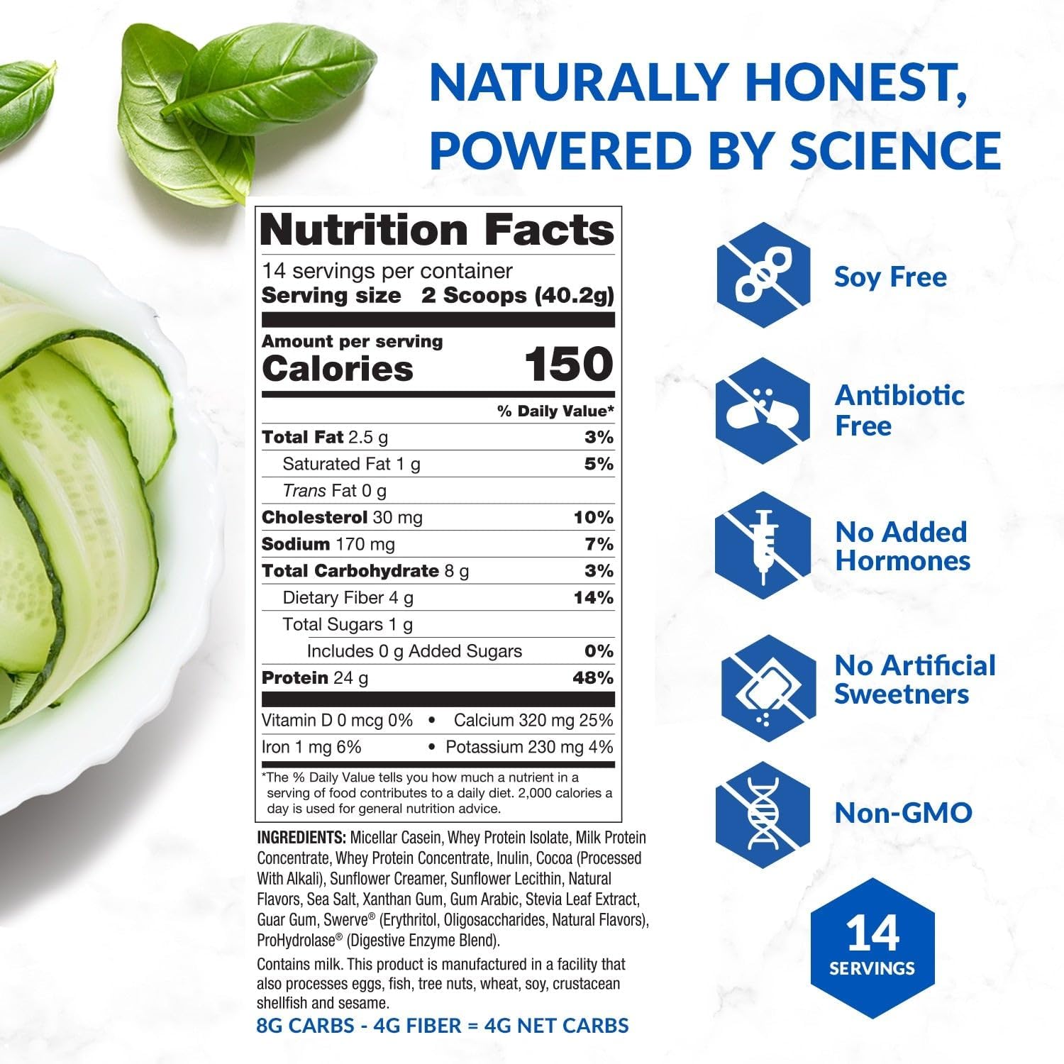 3-Pack of BioTrust Low Carb Protein Powder: Natural Whey & Casein Blend from Grass-Fed Cows - Chocolate Flavor, Non-GMO, Soy-Free, Gluten-Free