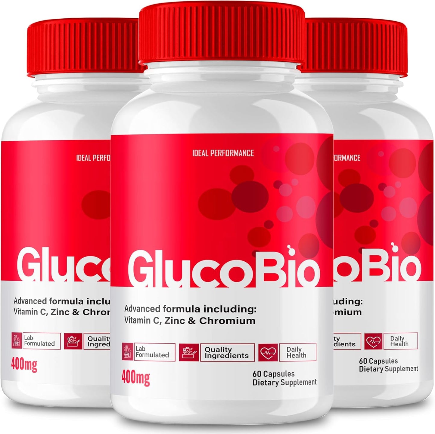 3-Pack of IDEAL PERFORMANCE GlucoBio Capsules: Reviews & Benefits for Gluco Health