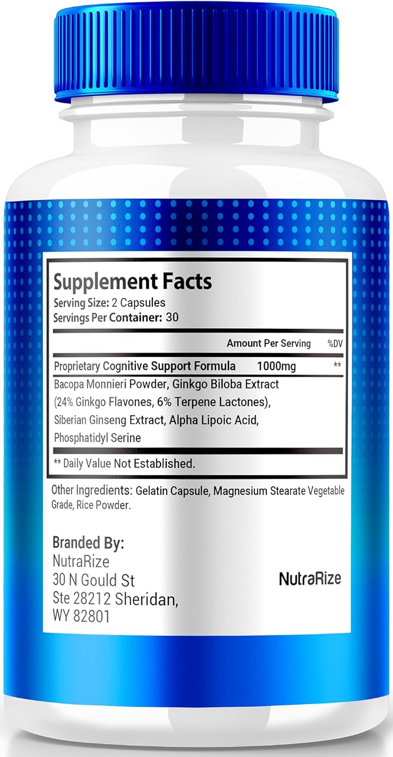 3 Pack of NutraRize NeuroXR Capsules - Premium Cognitive Health Supplement with All Natural Formula for Memory and Focus - 180 Capsules