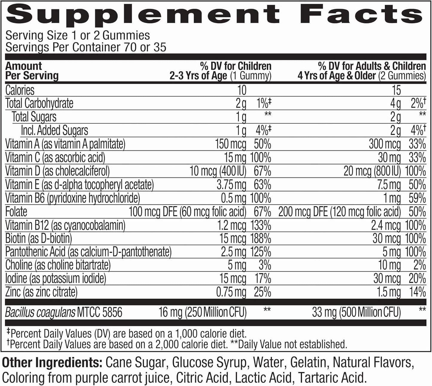 3 Pack of OLLY Kids Multivitamin + Probiotic Gummy Supplements, 70 Berry Flavored Chewables - Vitamins A, C, D, E, B, Zinc, Probiotics included