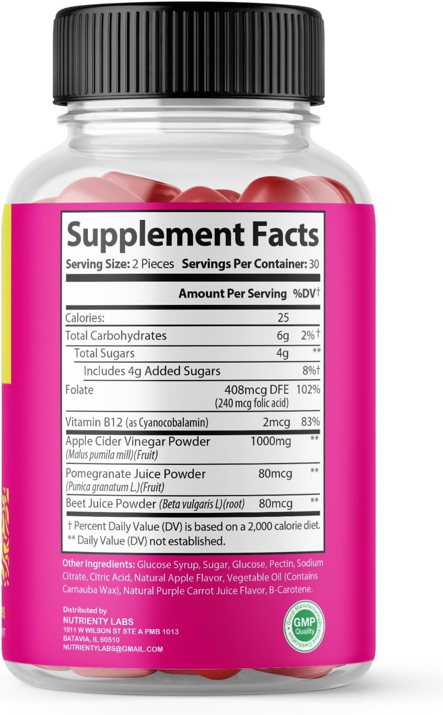 3 Pack of Zonata KetonesLiteTrim Gummies with Lite Keto Apple Cider Vinegar - 180 Count, Reviews Included