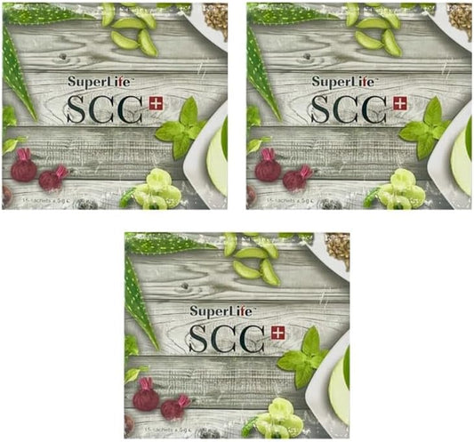 3 Pack Super Life Colon Care Fiber Probiotics Prebiotics Digestive Aid Sachets (45 Total)