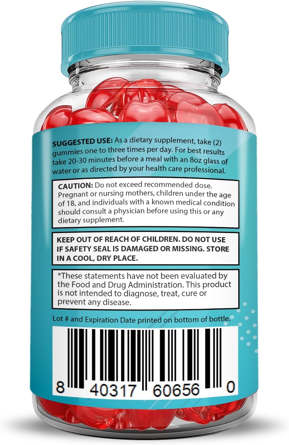 3-Pack Tru Bio Keto ACV Gummies (1000MG) with Pomegranate & Beet Juice Powder - Vegan & Non GMO - 180 Gummies