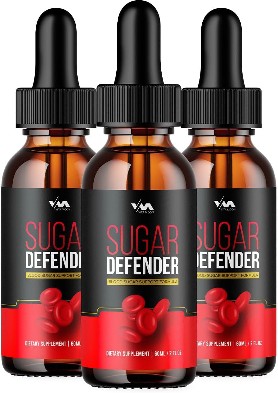 3 Pack Vitamoon SugarDefender Drops - Advanced Sugar Defense Formula - 24 Hour Liquid Energy Support Supplement - 3 Month Supply
