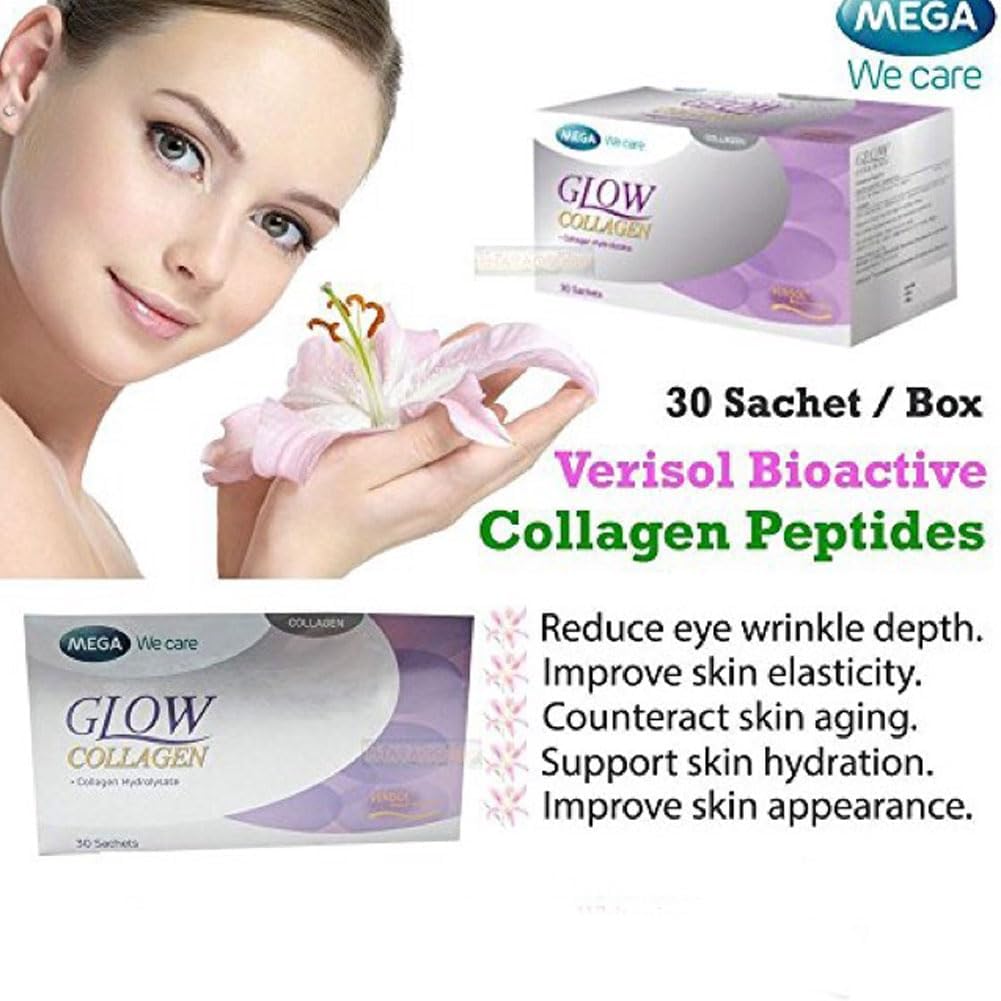30 Sachets of Mega We Care Glow Collagen Supplement for Radiant Skin