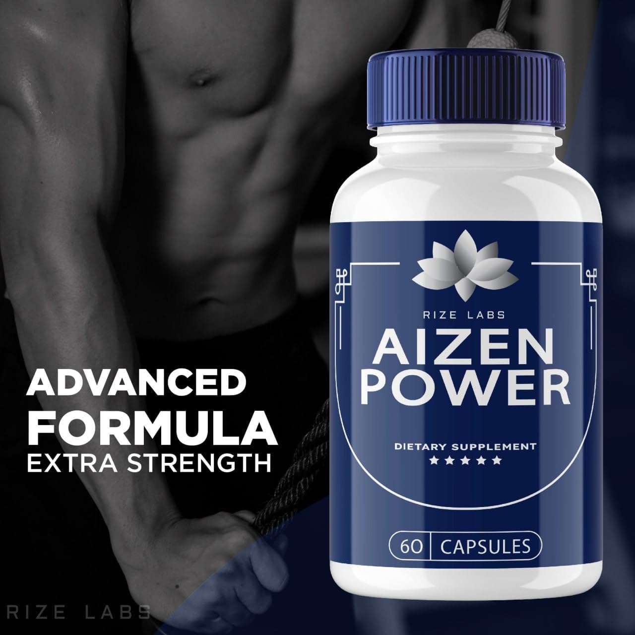 300 Capsules of rize labs Aizen Power: All Natural Male Supplement for Boosting Energy and Performance
