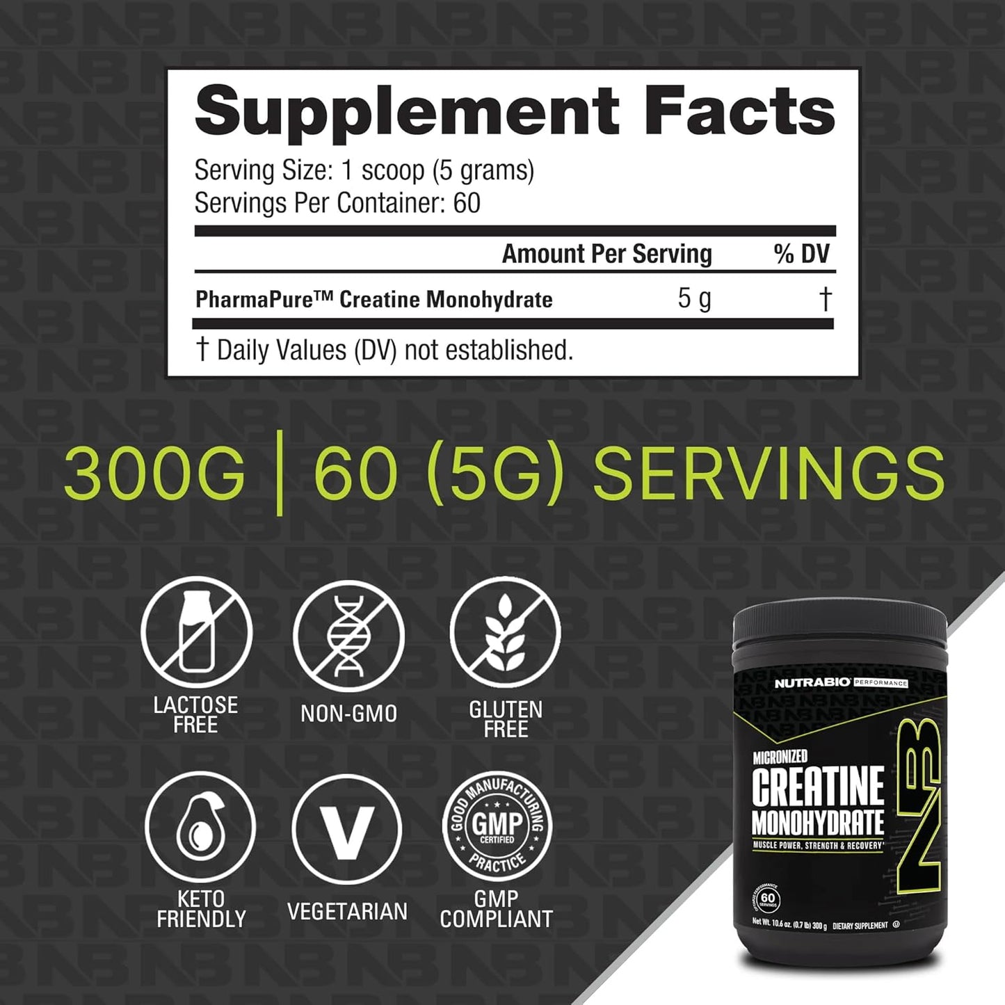 300g NutraBio Creatine Monohydrate & Strawberry Ice Cream Whey Protein Isolate Bundle - Muscle Energy, Lean Muscle Growth, Recovery, Strength