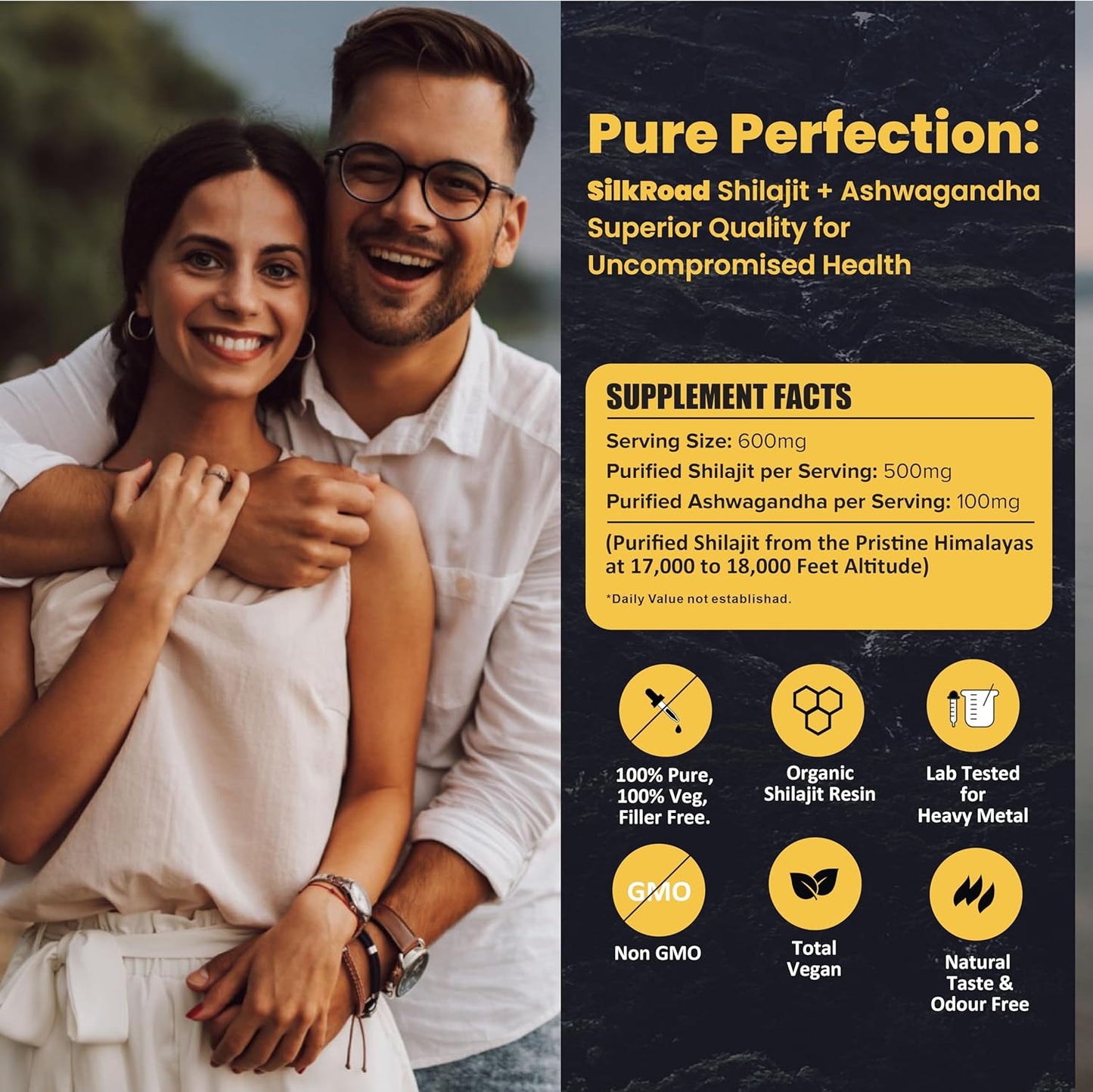 35g SILK ROAD ORGANICS ShilaPower Shilajit Resin - Pure Himalayan Shilajit with Ashwagandha & 85+ Trace Minerals for Energy & Stamina