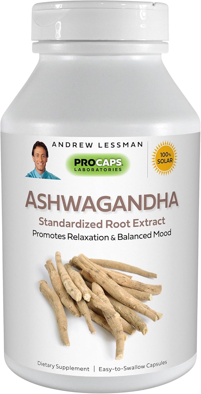 360 Capsules of Andrew Lessman Standardized Ashwagandha Extract for Relaxation, Positive Mood, and Well-Being