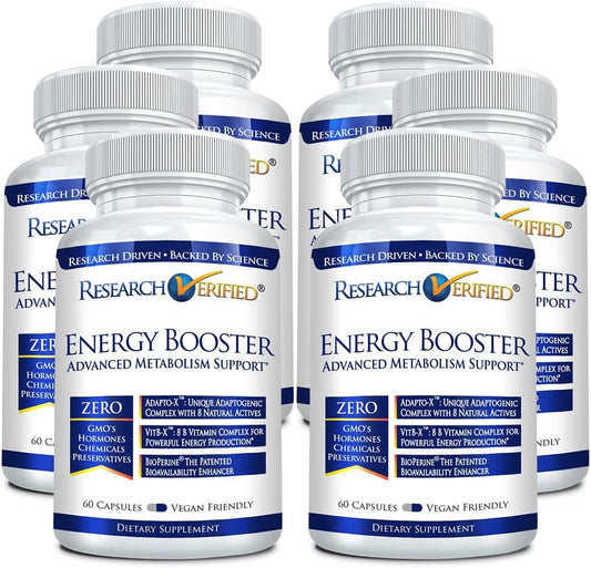 360 Capsules of Caffeine-Free Energy Support with B Vitamins and Adaptogens - 6 Month Supply