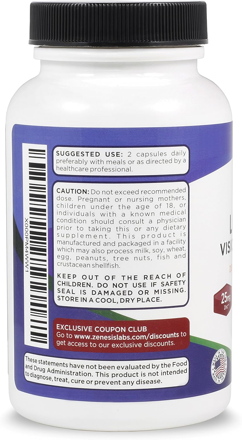 360 Capsules of Zenesis Labs Lutein Vision Support with Bilberry, Beta-Carotene, Zinc, Grapeseed - Eye Vitamin Supplement - 180 Day Supply