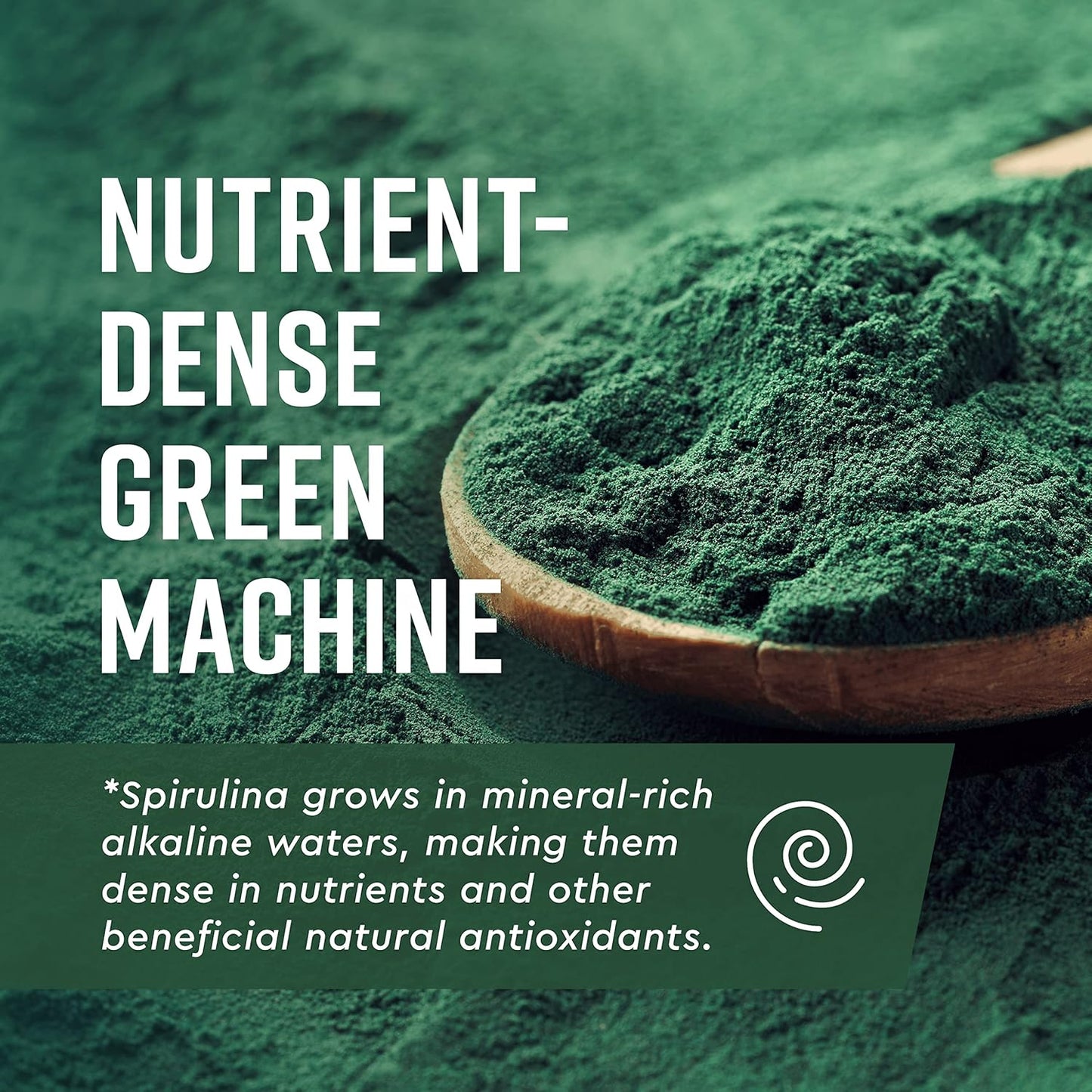 360 Nutrition Spirulina Powder with Vitamin A, B Vitamins, Iron, Protein & Amino Acids - Vegan, Non GMO - 6g Plant Based Protein for Energy, Digestive Health, Immune Support - 2 oz