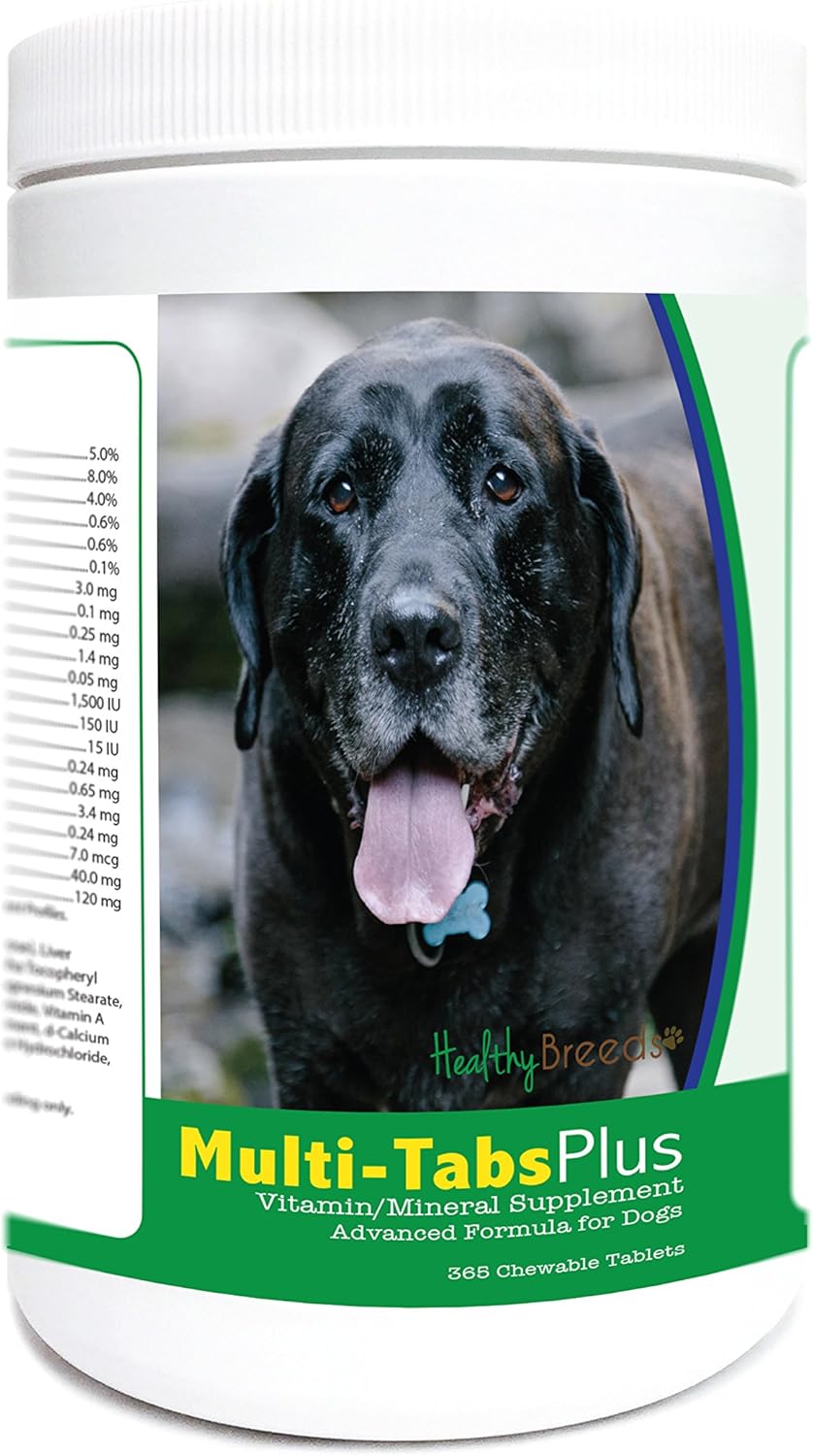 365 Count Chewable Tablets for Mastador Dogs - Healthy Breeds Multi-Tabs Plus for Overall Health and Wellness