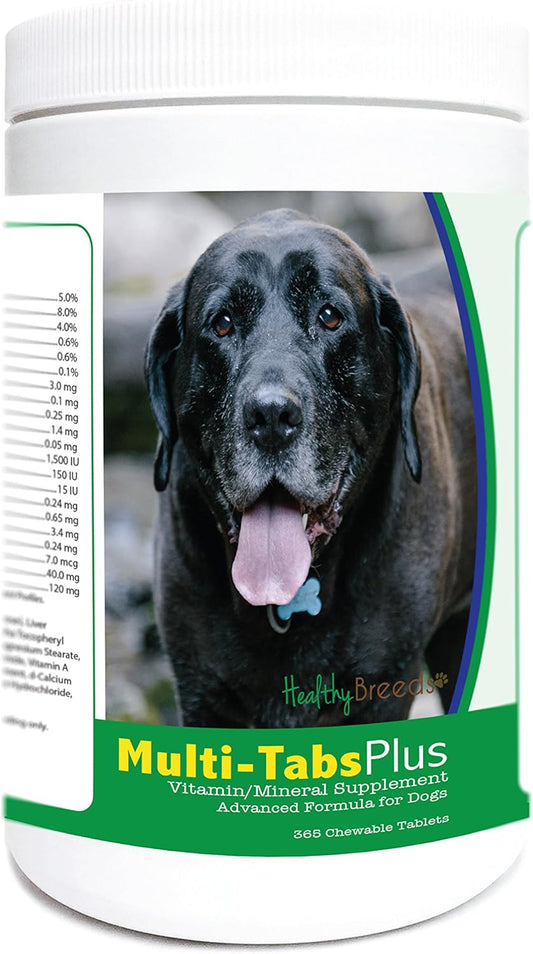 365 Count Chewable Tablets for Mastador Dogs - Healthy Breeds Multi-Tabs Plus for Overall Health and Wellness