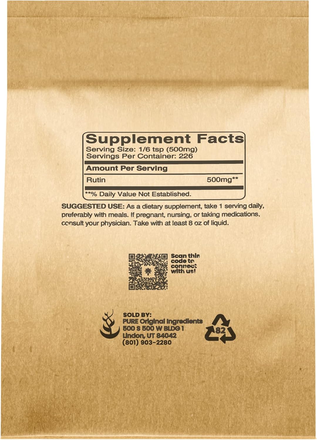 4 oz Hesperidin Powder and Rutin Powder Bundle - Pure Ingredients, Lab Verified Dietary Supplement