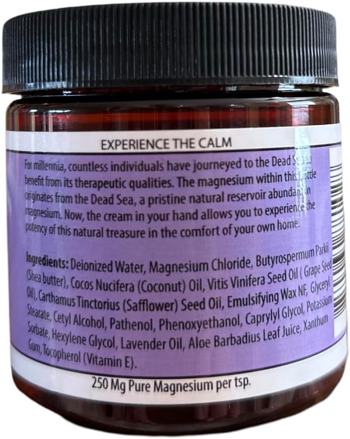4 oz Lavender Magnesium Cream Lotion for Nighttime Use - Made in the USA