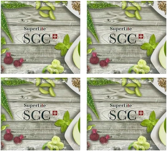 4 Pack Colon Care Plus Fiber Probiotics Prebiotics Digestive Aid with Fibre - 15 Sachets/Box