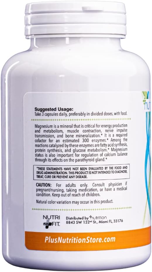 400mg Magnesium Citrate Capsules for Nutritional Health - 120 Count Dietary Supplement
