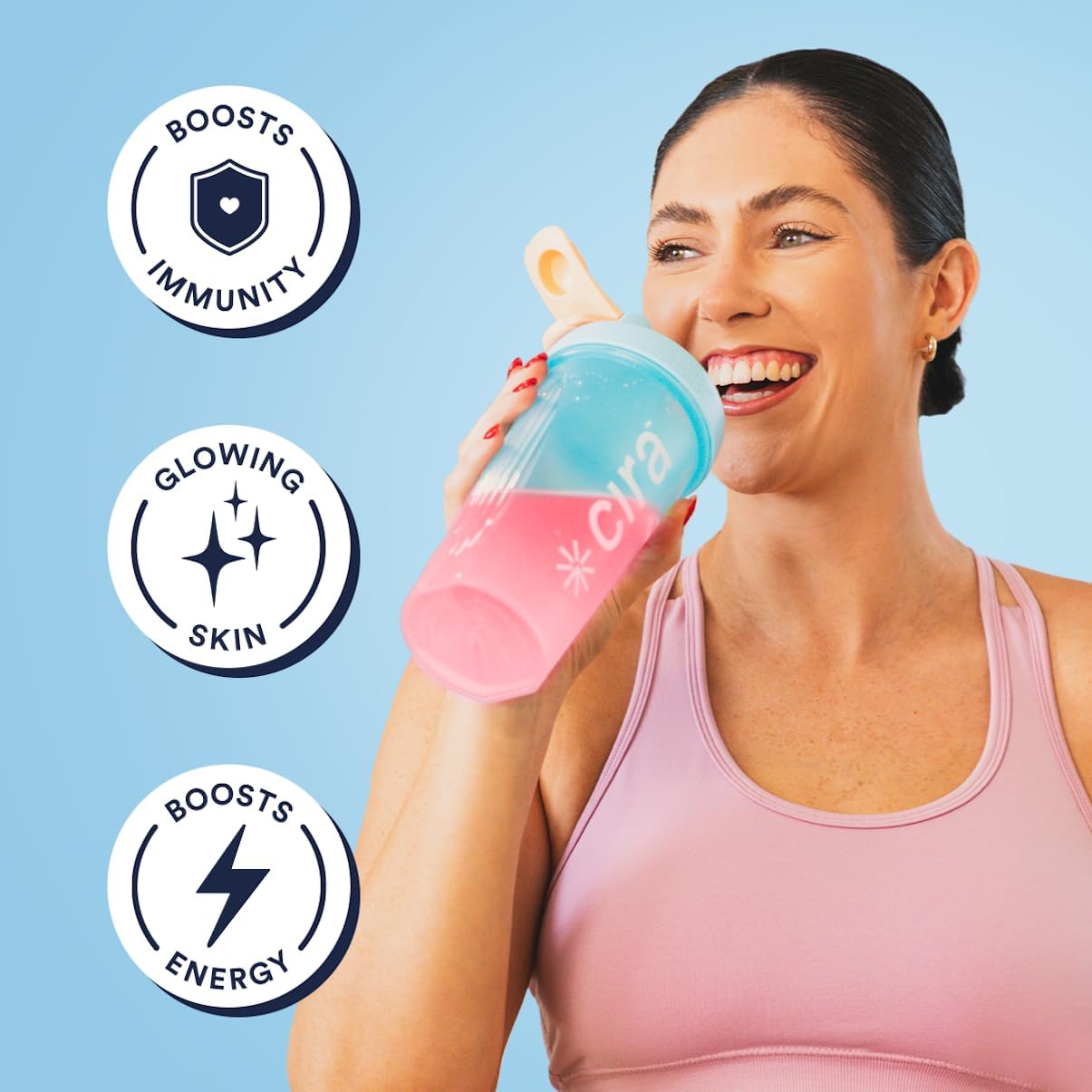 45-Serving Cira Hydration Powder: Electrolyte Drink Mix with Himalayan Salt for Dehydration Relief - Fruit Punch Flavor