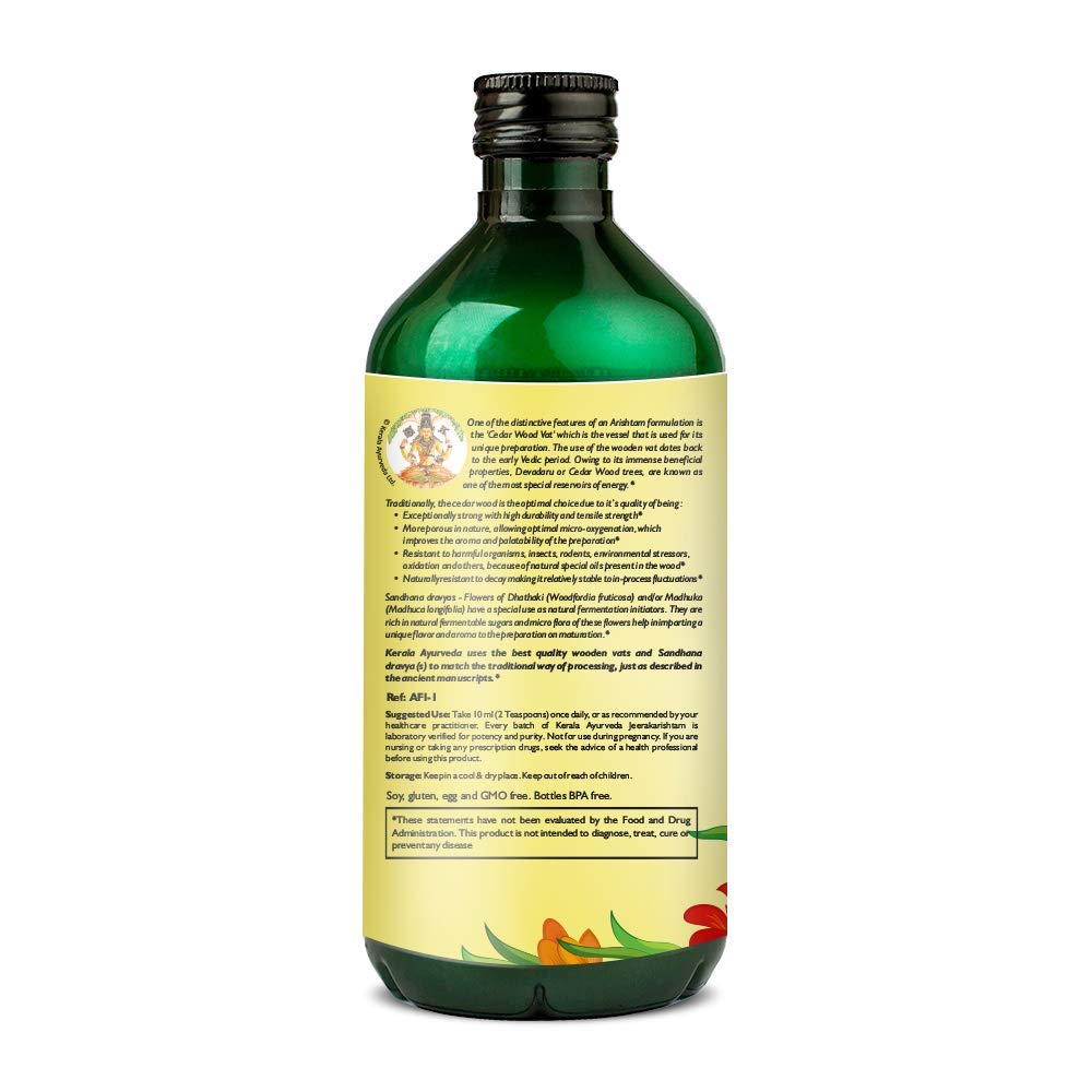 450 ml Kerala Ayurvedic Jeerakarishtam - Herbal Digestive Tonic