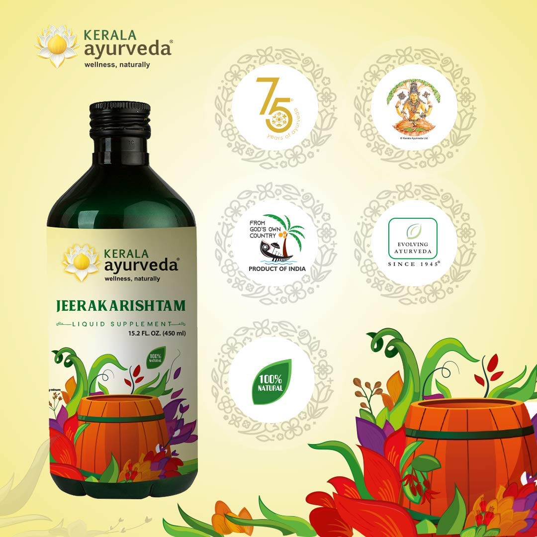 450 ml Kerala Ayurvedic Jeerakarishtam - Herbal Digestive Tonic