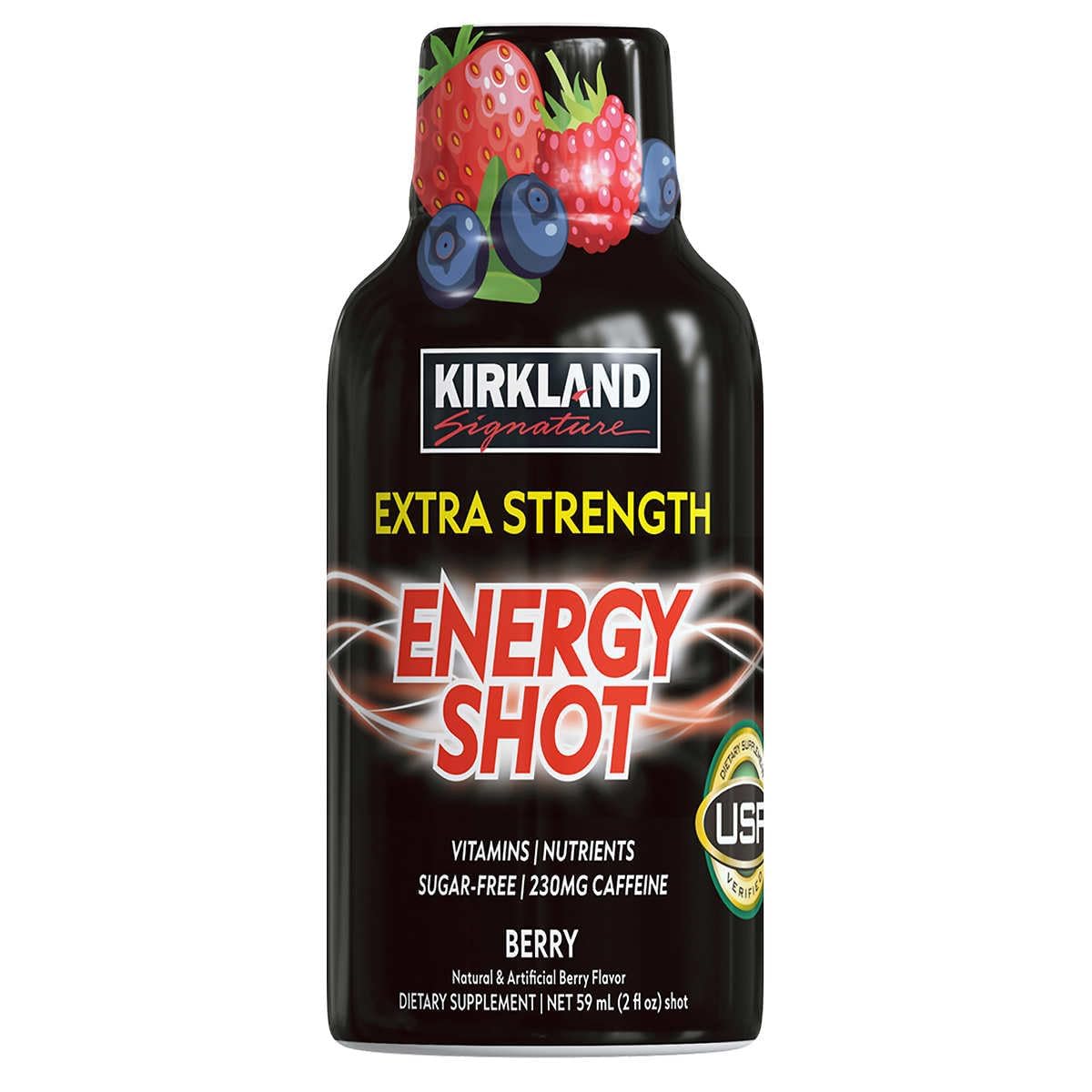 48 Count Kirkland Signature Extra Strength Energy Shot Variety Pack, 2 Ounce Bottle