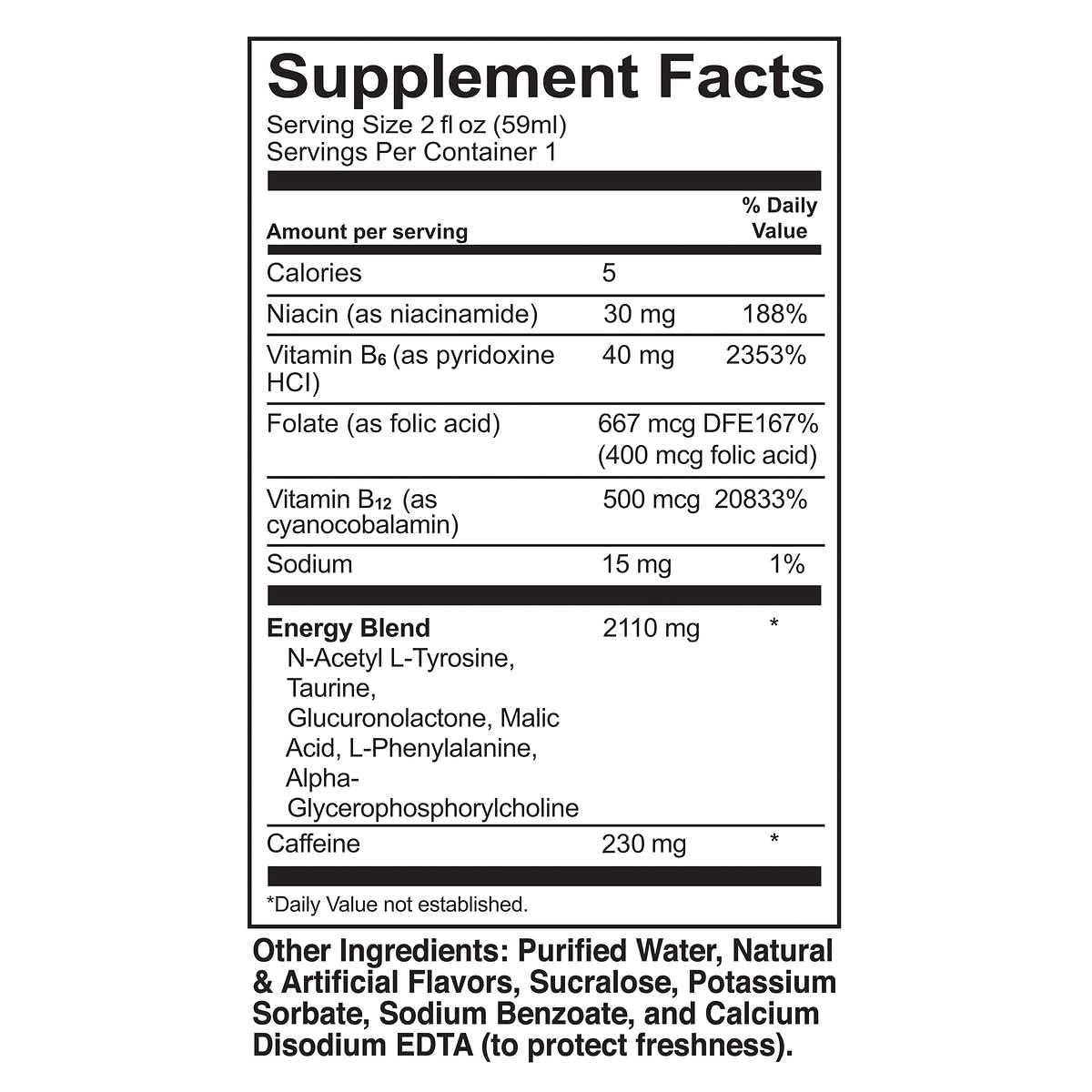 48 Count Kirkland Signature Extra Strength Energy Shot Variety Pack, 2 Ounce Bottle