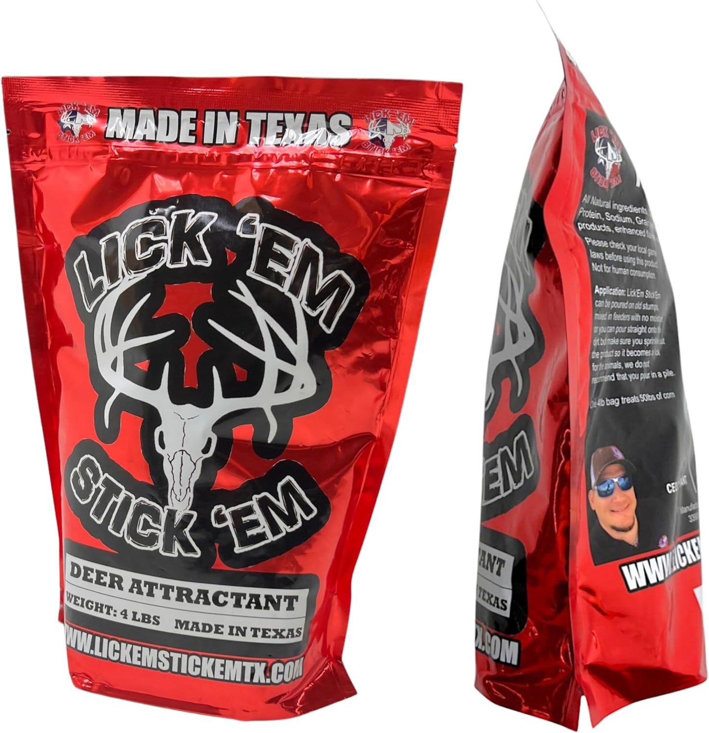 4lb Bag of Lick'Em Stick'Em Deer Attractant | Natural Powder for Year-Round Hunting | Long-Lasting Wildlife Tracking and Nutrient-Rich Deer Lure