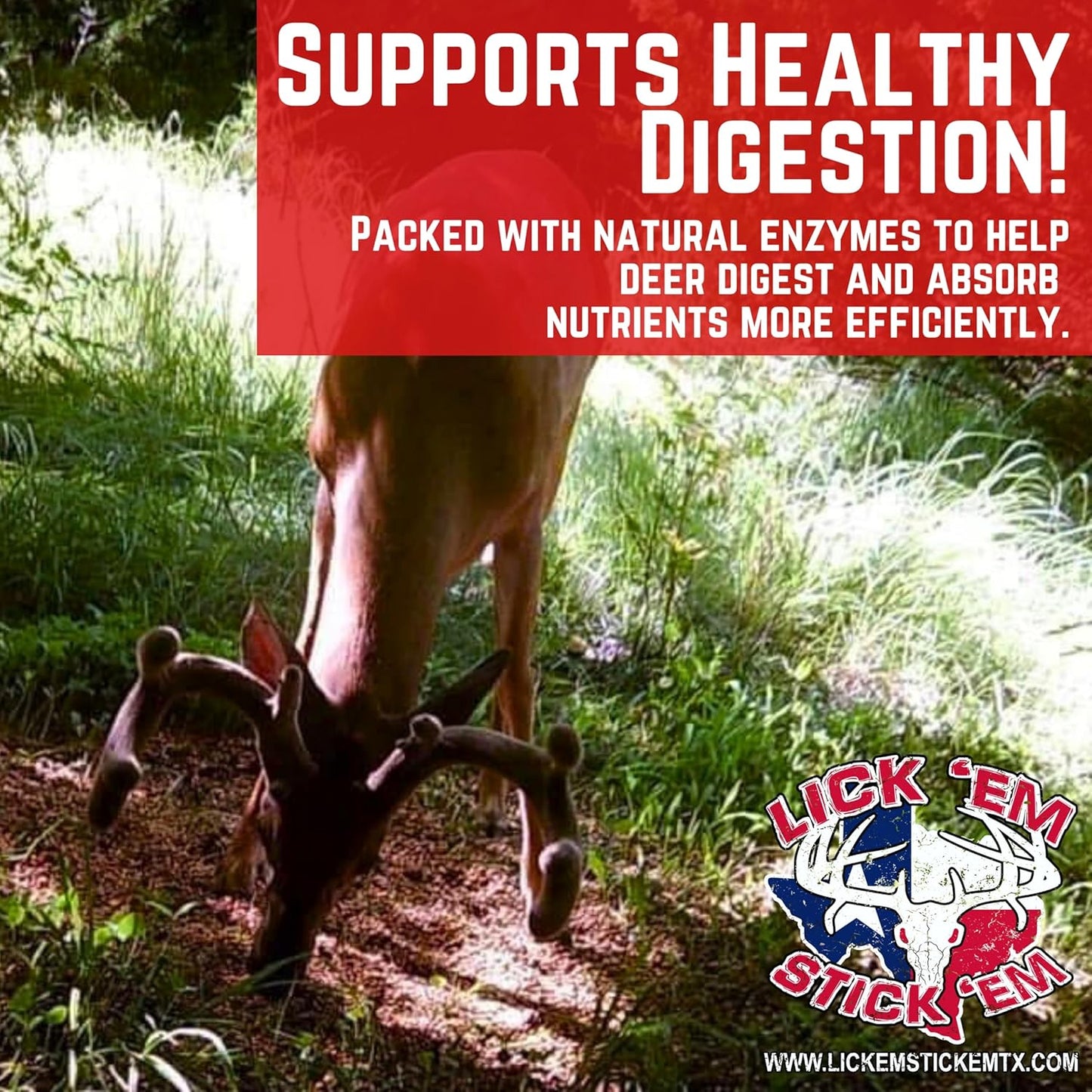 4lb Bag of Lick'Em Stick'Em Deer Attractant | Natural Powder for Year-Round Hunting | Long-Lasting Wildlife Tracking and Nutrient-Rich Deer Lure
