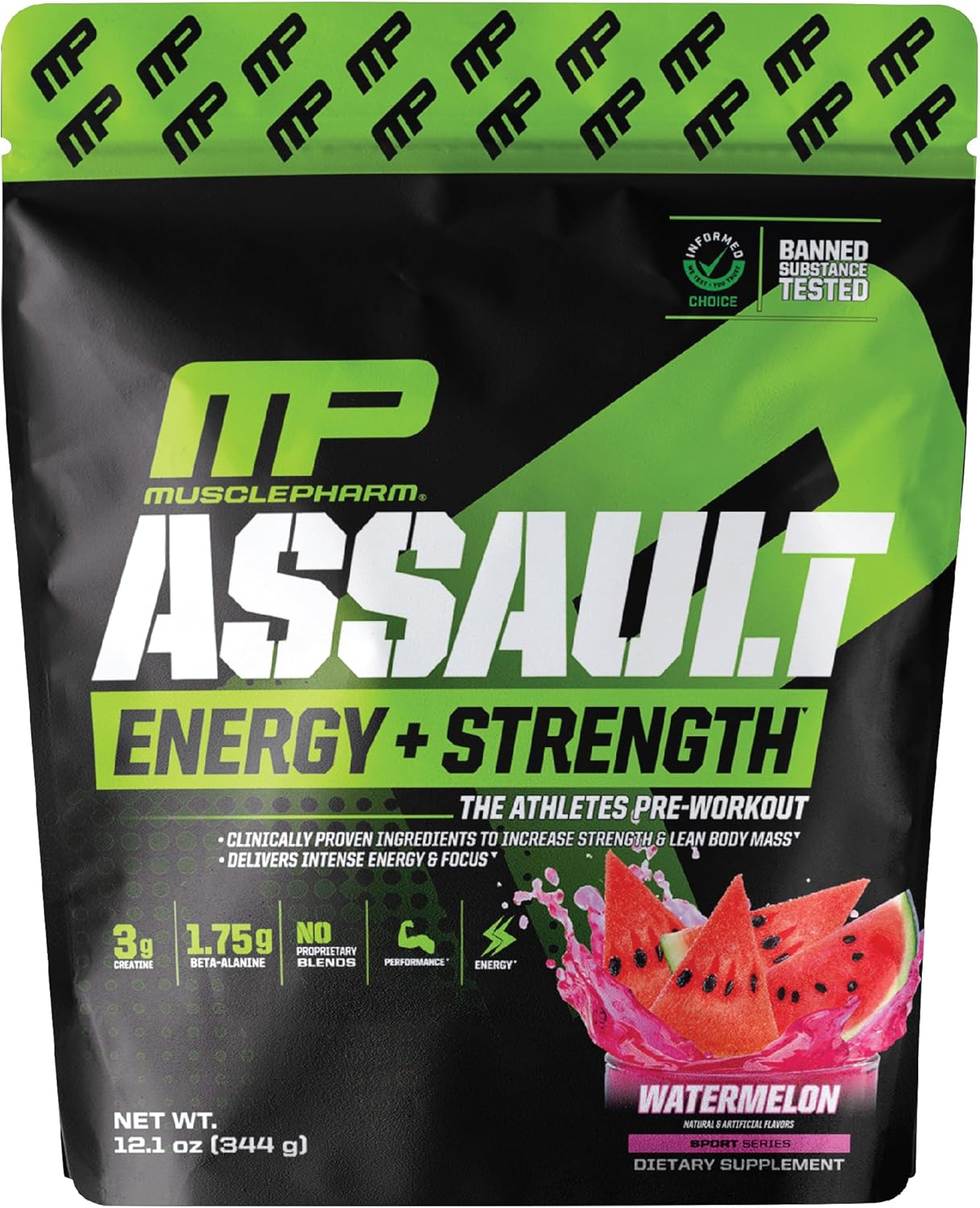 4lb Chocolate Protein and Watermelon Preworkout Bundle by Muscle Pharm Combat and Assault