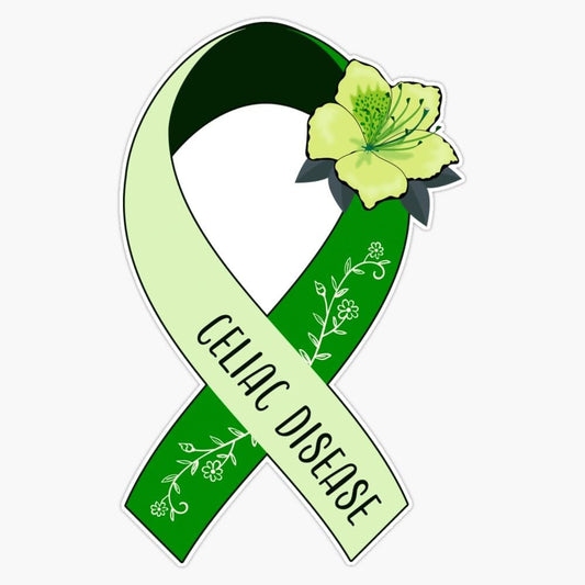 5" Celiac Disease Awareness Ribbon Vinyl Decal Sticker for Car Laptop Wall Window Bumper