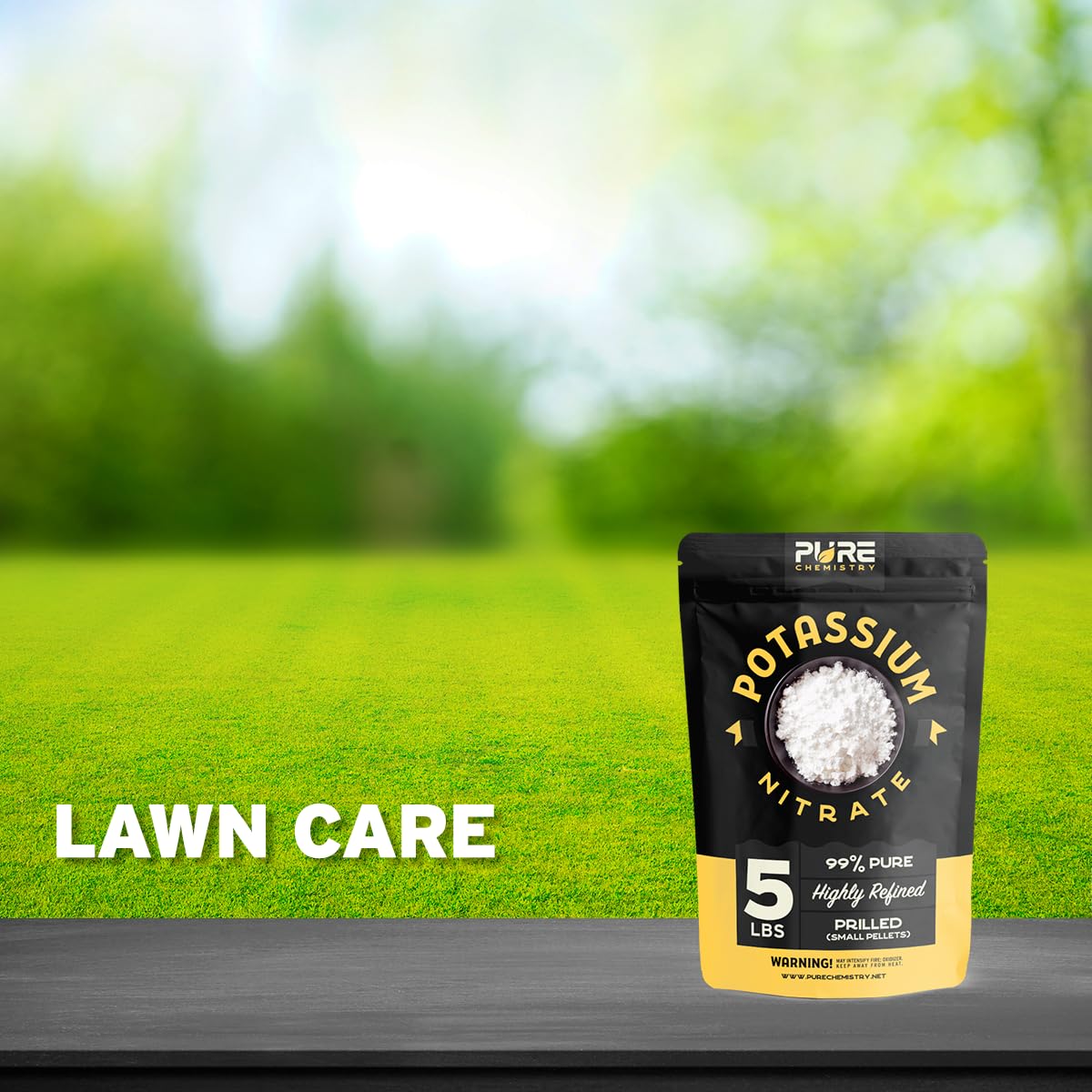 5 lb Ecoxall Prilled Potassium Nitrate Powder - 99% Pure - Multiuse for Lawn Care, Tree Stump Removal - Industrial Strength