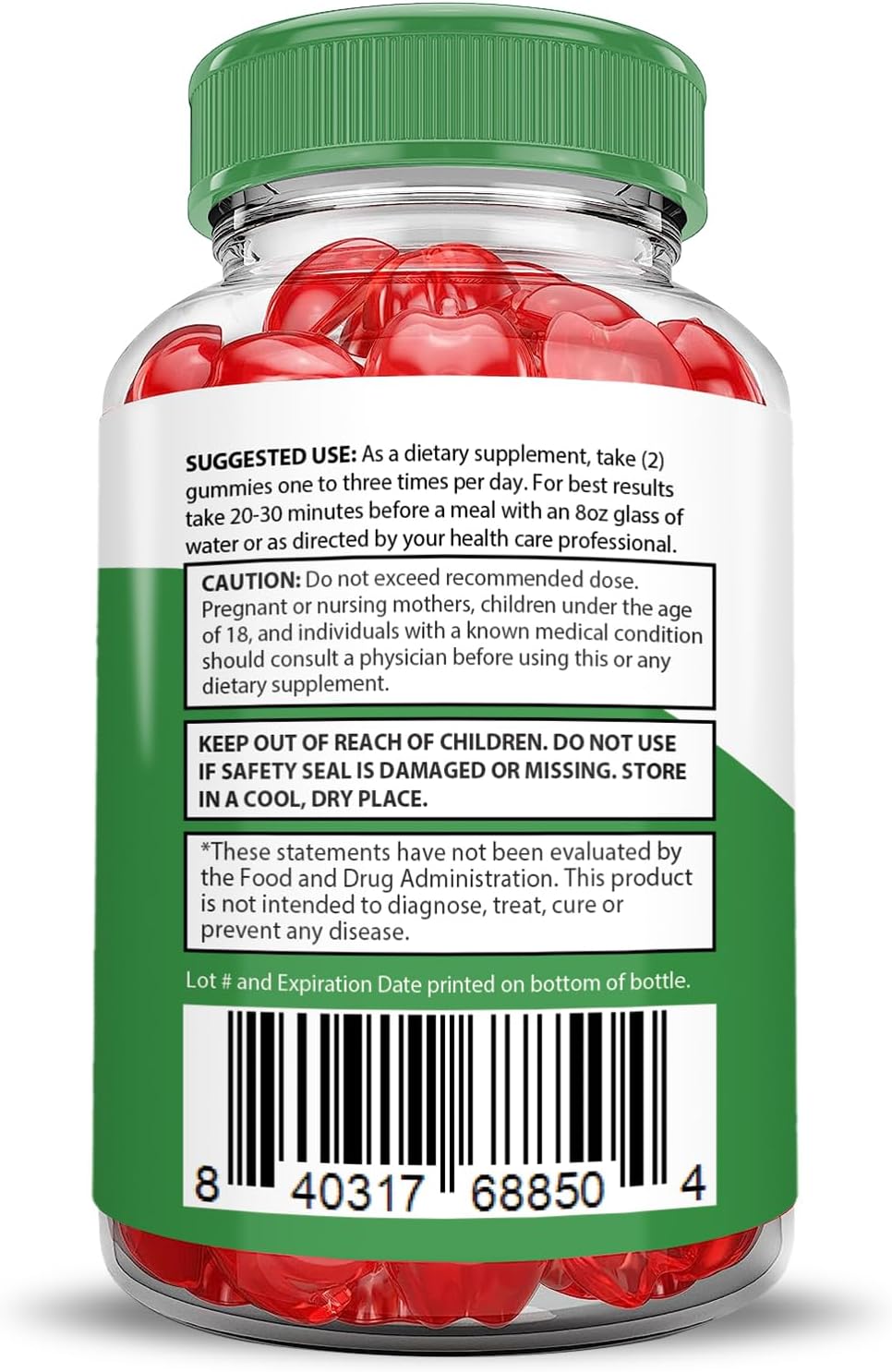 5 Pack Active Keto ACV Gummies 1000MG with Pomegranate & B12 - Vegan & Non GMO 300 Gummies