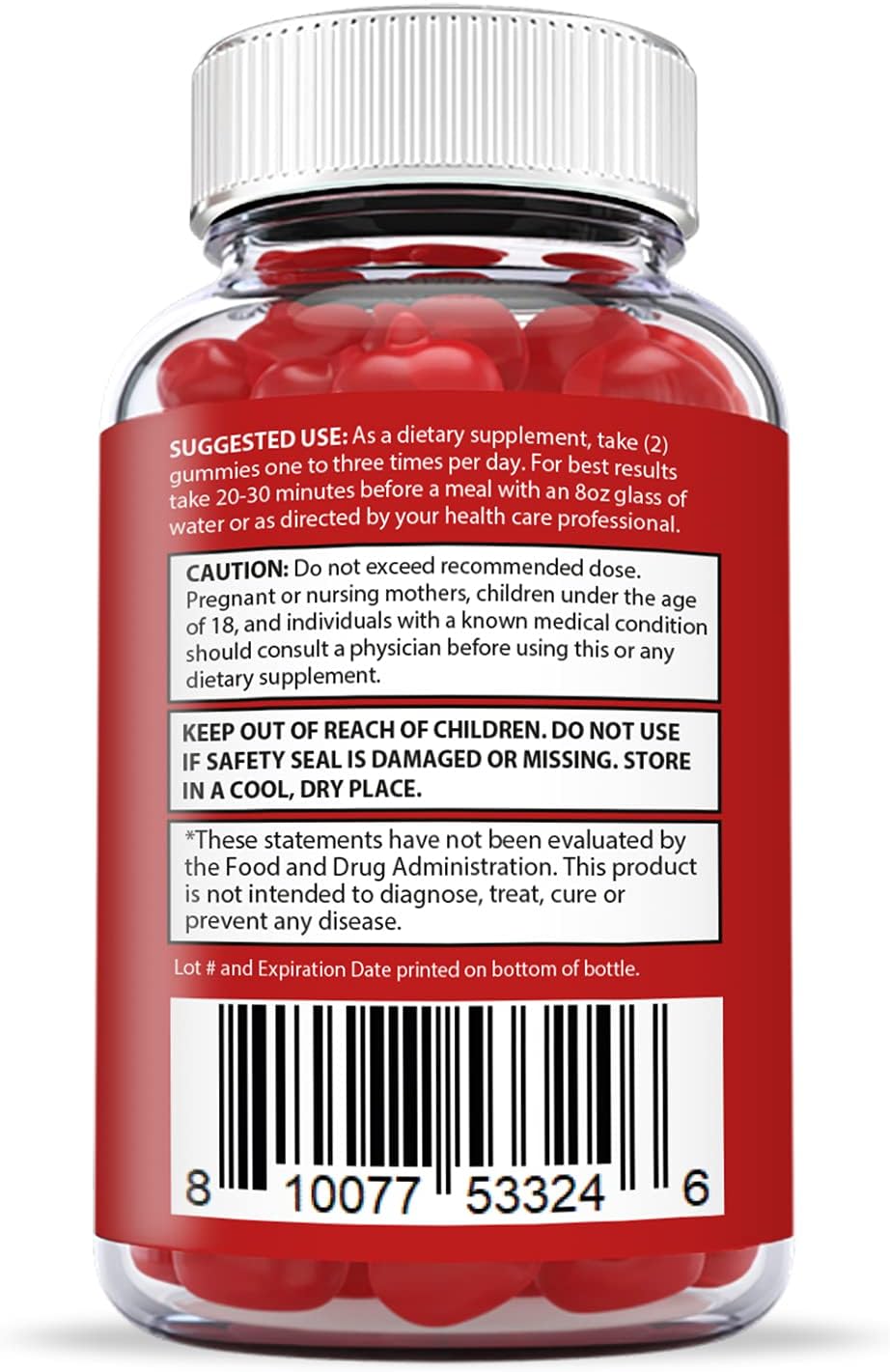 5 Pack Apple Cider Vinegar Gummies 1000MG with Pomegranate Juice, Beet Root, and B12 - 300 Gummies by Justified Laboratories