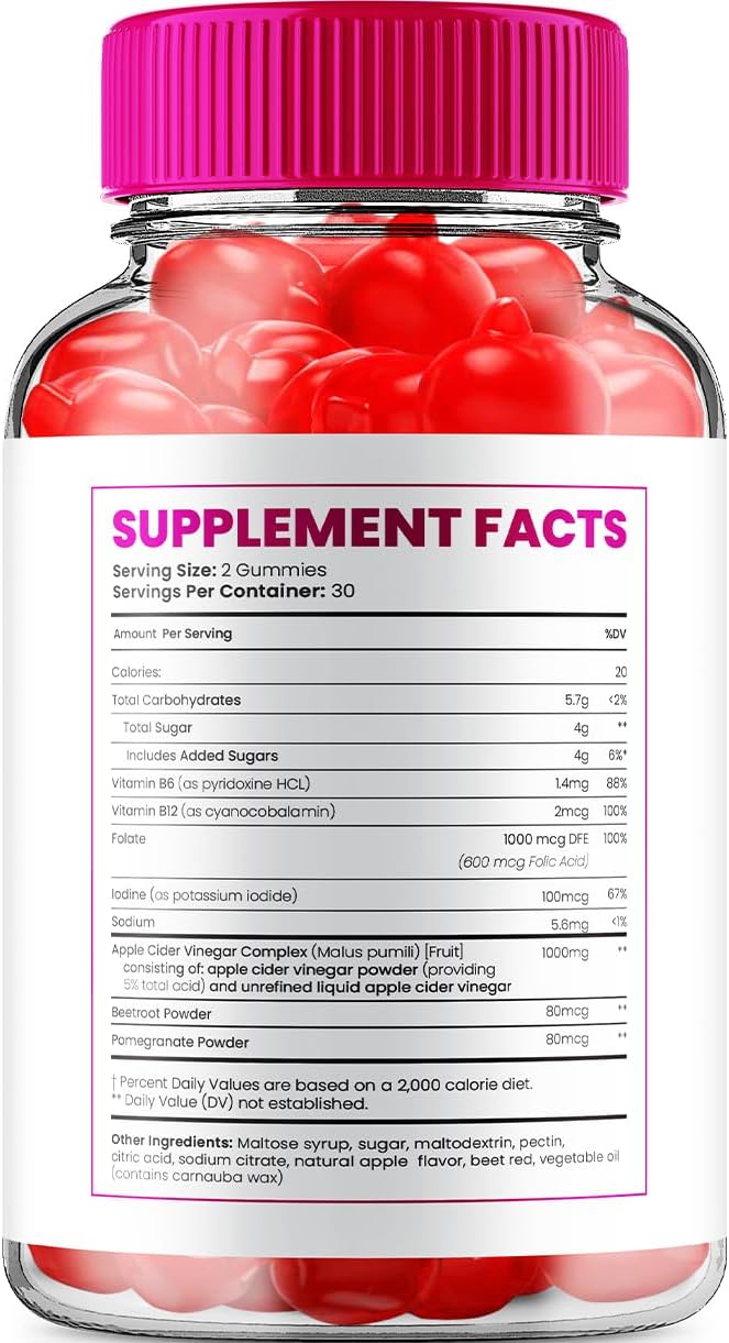5 Pack Bliss Keto ACV Gummies for Advanced Slimming Formula with Apple Cider Vinegar - 300 Gummies - Dietary Supplement